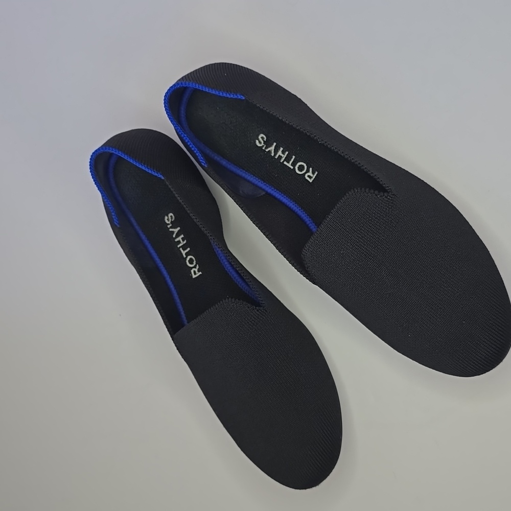 Rothy's The Loafer Black Round Toe Slip-On Flat Loafers - Picture 5 of 13